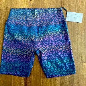 Zyia leopard hustle shorts xl